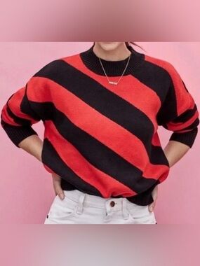 CLARE V. Poppy & Black Sweater